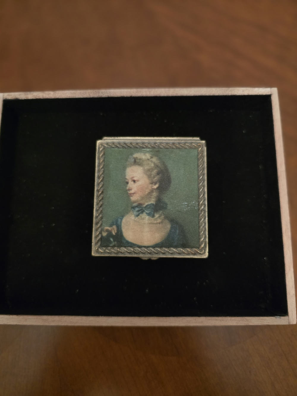 Vintage Trinket Box Featuring Marie-Anne Huquier